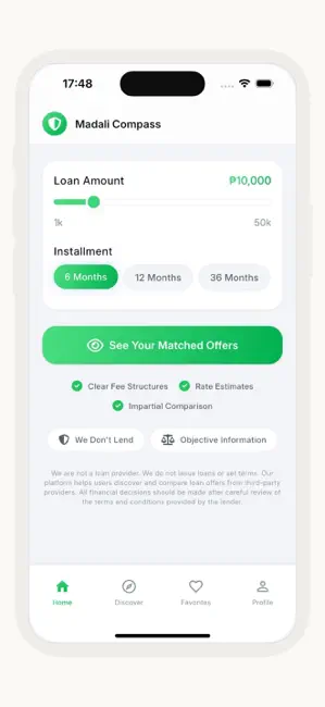 MadaliCompass - Credit Analyst iPhone screenshot 1