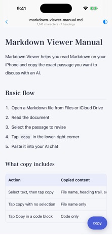 Markdown Viewer: Copy for AI Screenshot 2 of 4
