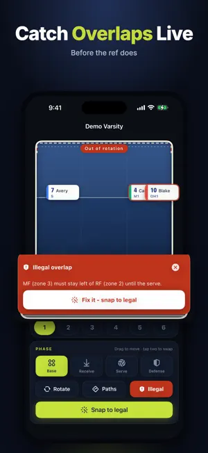 Rotations Coach for Volleyball screenshot 2