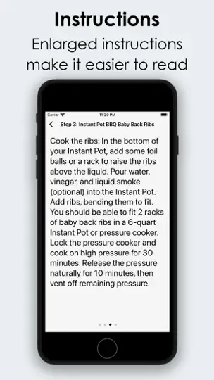 Captura de pantalla de Recetas Instant Pot, Offline en iPhone 3