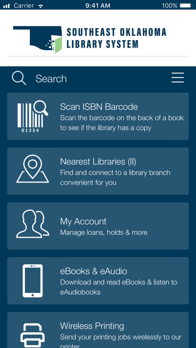 Screenshot #1 pour SE Oklahoma Library System