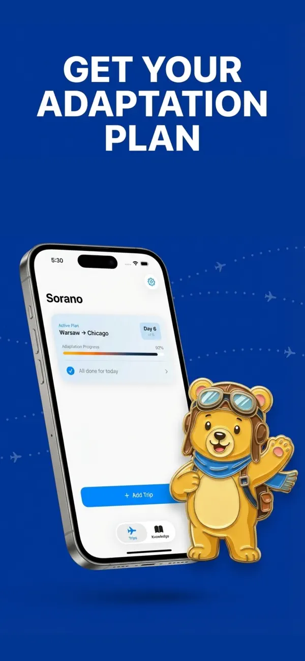 Screenshot #2 pour Jet Lag Recovery - Sorano