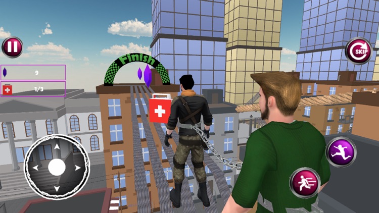 Chained Way Up Parkour Run 3D