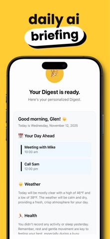 Digest - AI Morning Assistant screenshot