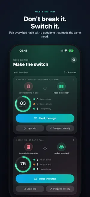 Habit Switch: Swap Bad Habits screenshot 1