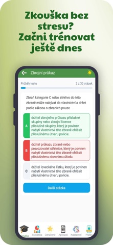 Zbrojní oprávnění - testy 2026 screenshot