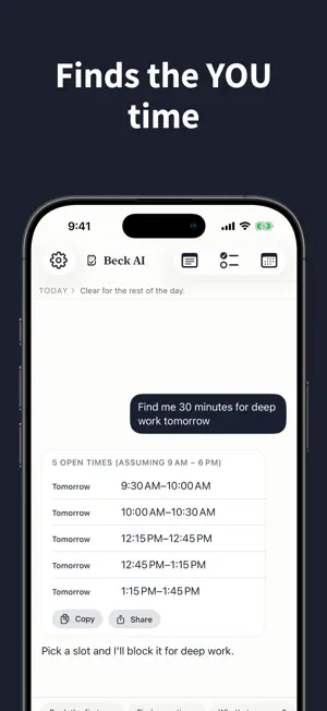 Beck: AI Calendar Assistant screenshot 4