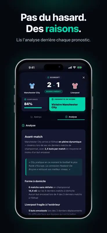 ScoreGPT : Pronostics Foot IA screenshot 2 of 8