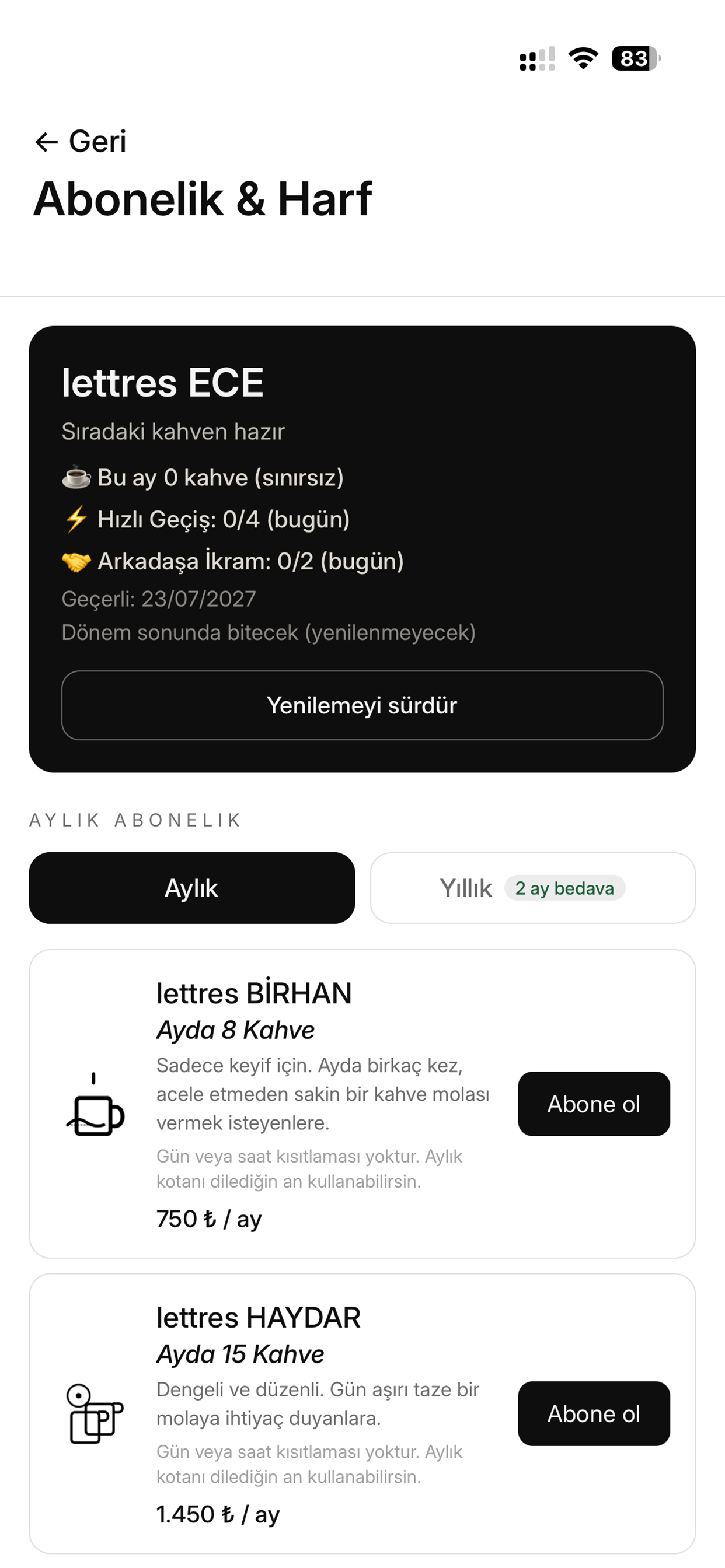 lettresKAFE screenshot 2