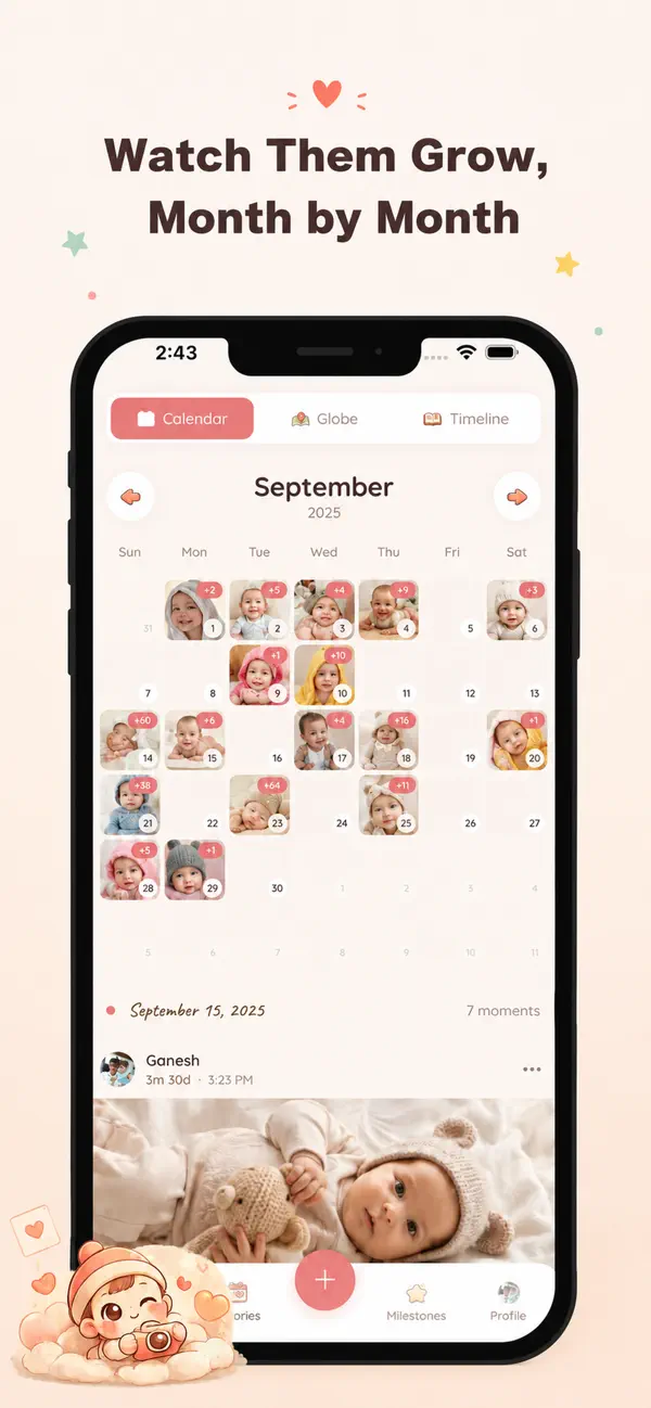 Screenshot #3 pour Aanvi: Album & journal bébé