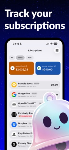 Subscription Manager - Costr Screenshot 2 of 5