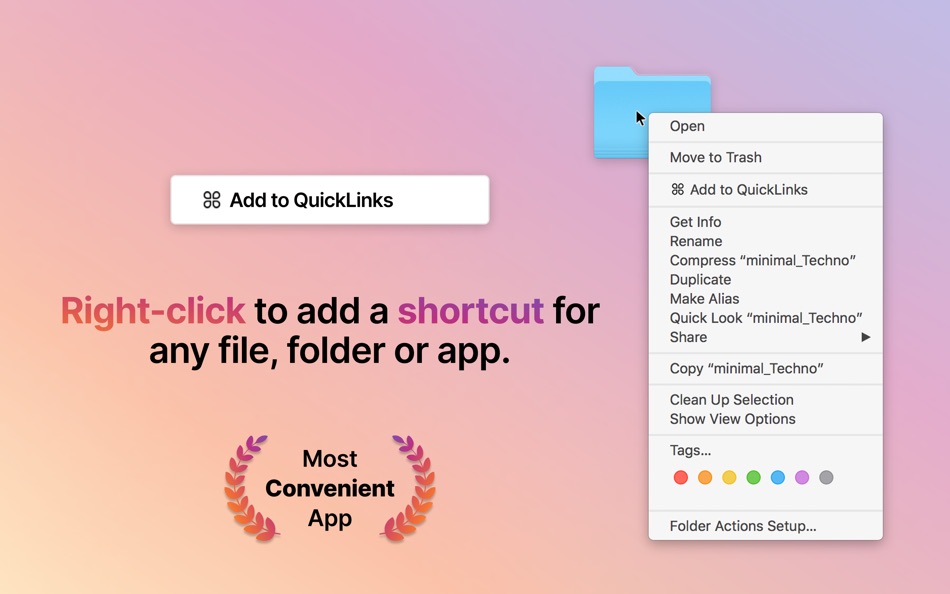 #4. Shortcuts App : QuickLinks (macOS) 게시자: AppYogi Software