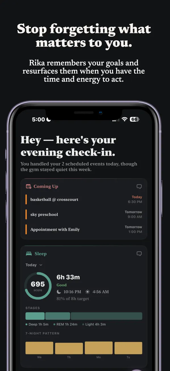 Screenshot #1 pour Rika - A 24/7 Life Assistant