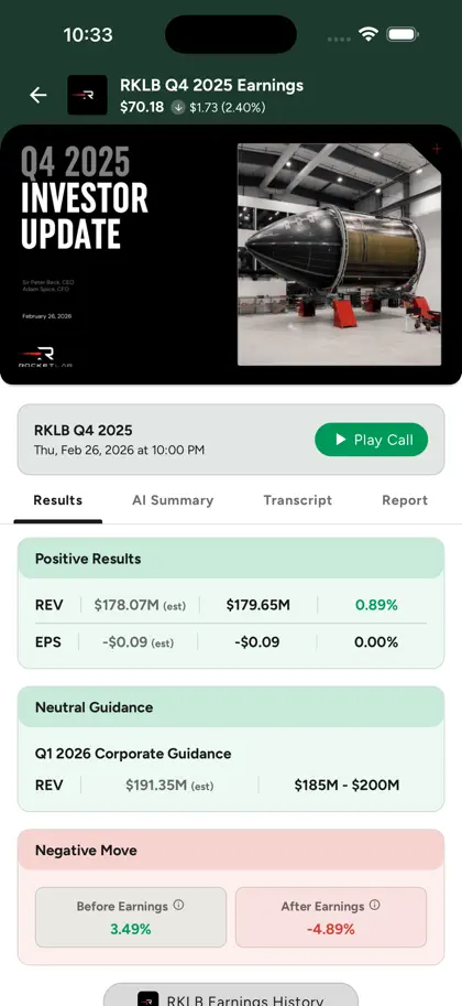 Screenshot 4 von 6 zu Earnings Hub and Calendar