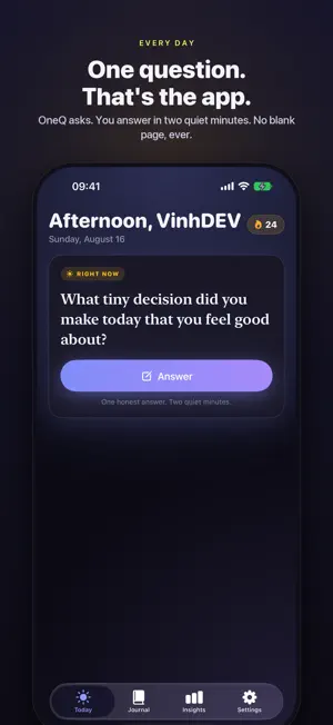 OneQ: One Question a Day screenshot 1