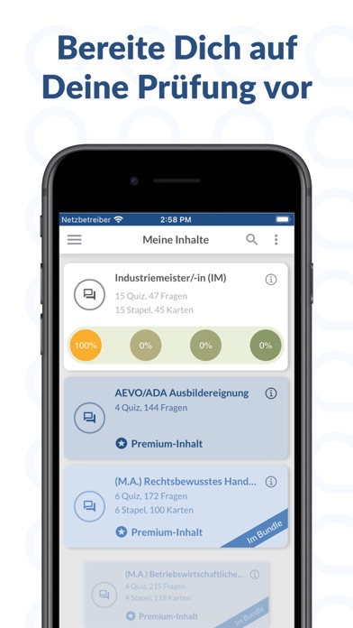 Industriemeister Prüfungen Screenshot