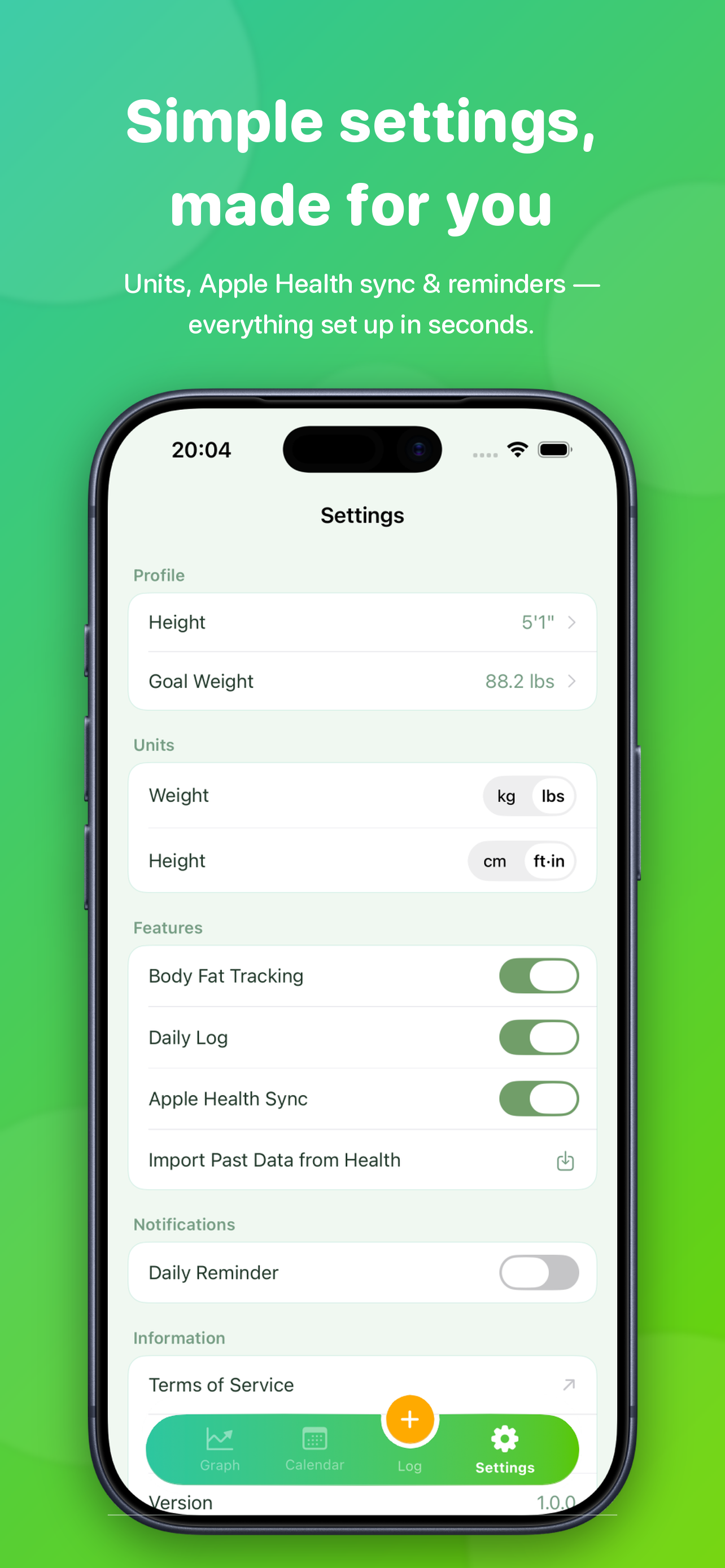 Fitona - Simple Weight Tracker screenshot 5