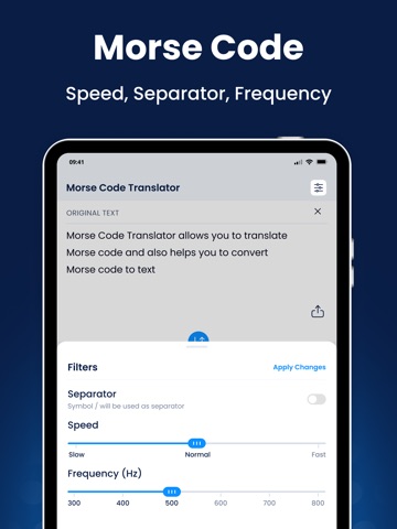 Morse Code Translator & Decode iPad screenshot