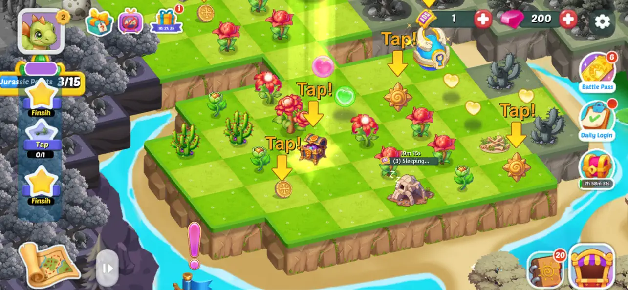 Dino Merge: Jurassic Zoo iOS Mod IPA screenshot 4 - iOS game interface