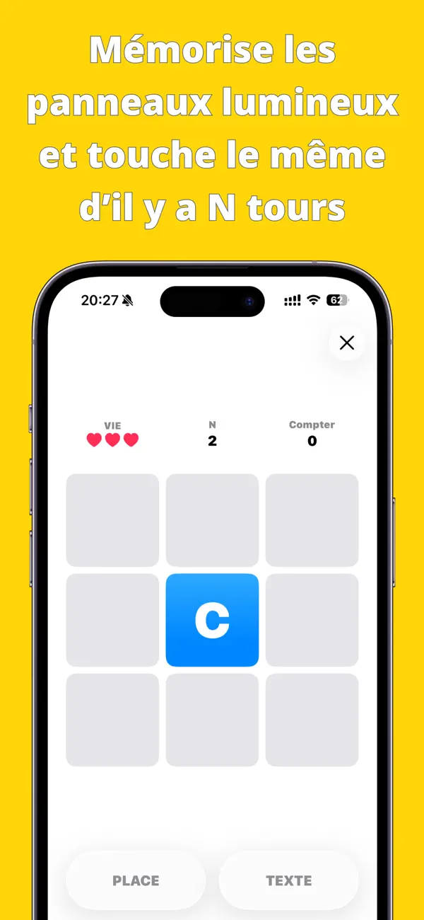 Screenshot #2 pour Dual N-Back Jeu Focus ADHD