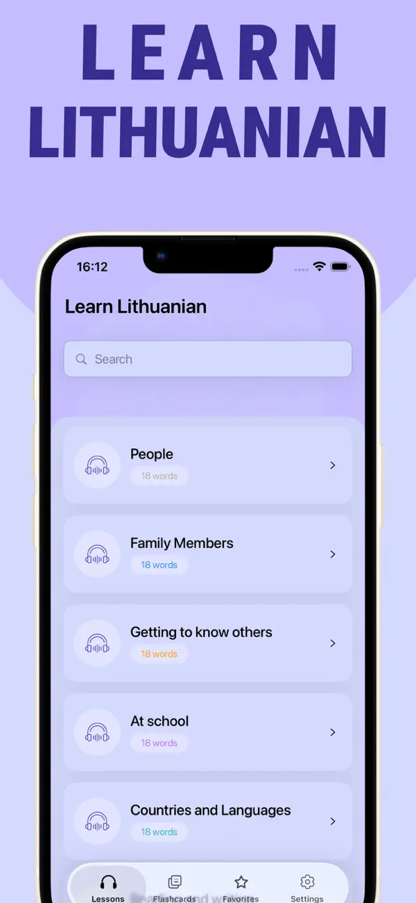 Screenshot #1 pour Learn Lithuanian - Lentil