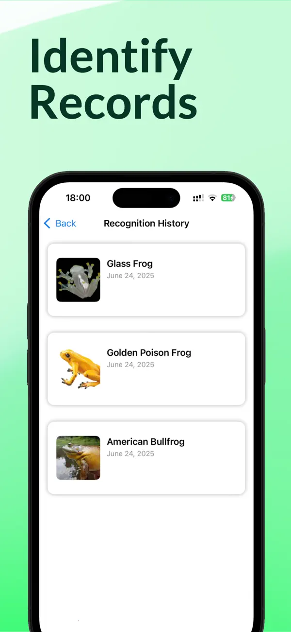 #4. Frog Identifier (iOS) Által: 凡 刘