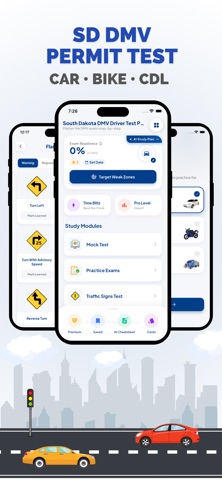 SD DMV Learners Permit Test iPhone screenshot