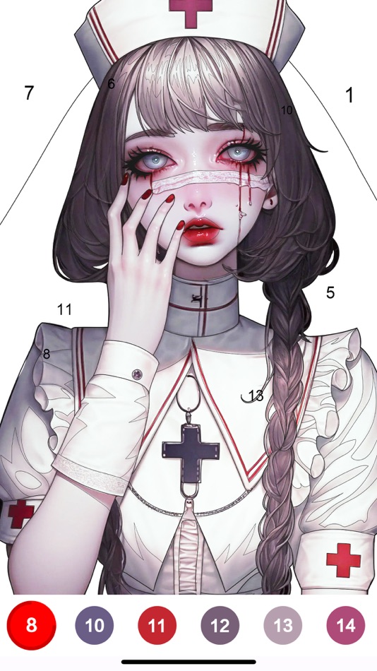 #4. Dark Color: Paint by Number (iOS) 由: POMELO TECH