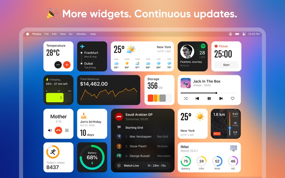 #5. DeskWidgets - Desktop Widgets (macOS) di: 建利 陈