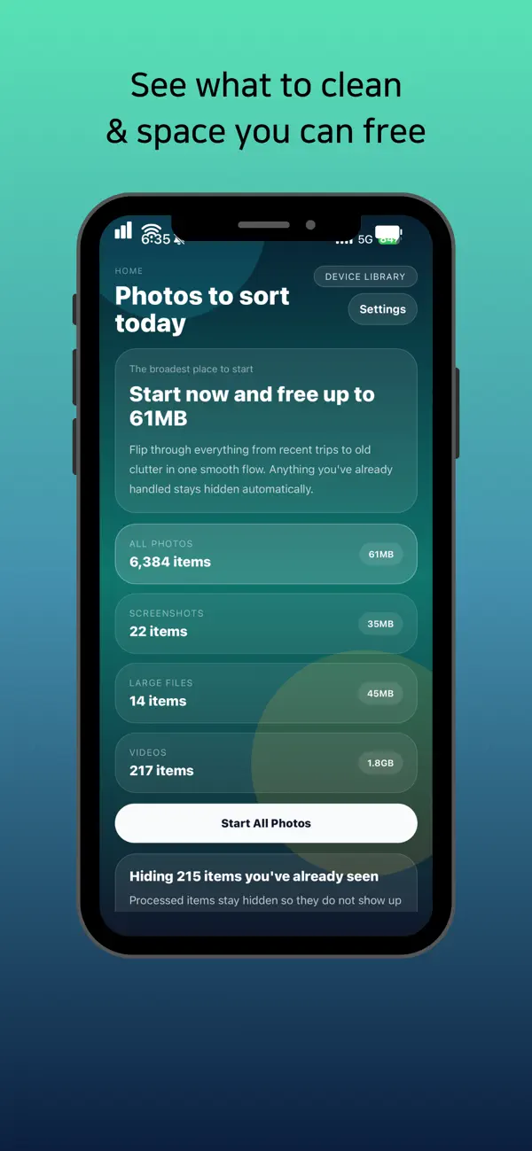 Screenshot #2 pour KeepOrGone - Swipe Clean Photo