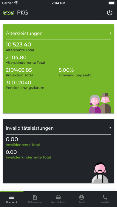 PKG Pension Fund Screenshot