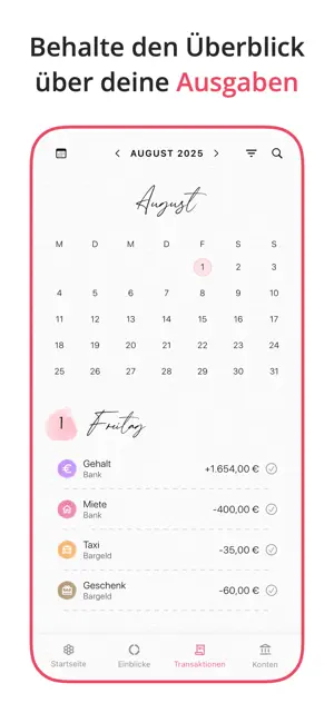 Ausgaben Budget Planner Fleur iPhone screenshot 6