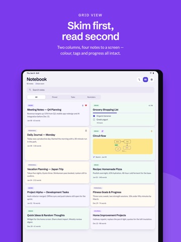 Notes - Notepad, Notebook iPad screenshot