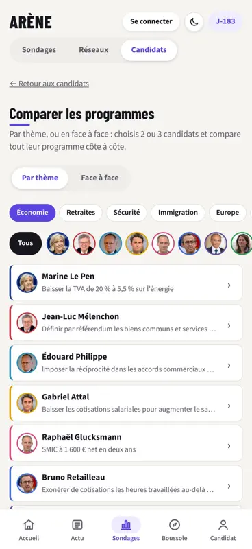 ARÈNE – Présidentielle 2027 screenshot 7 of 7