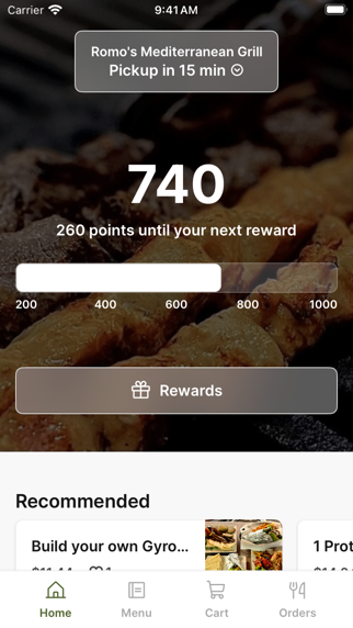 Romo's To Go app screenshot