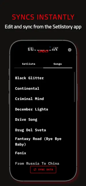 Setlistory Lyrics screenshot 2