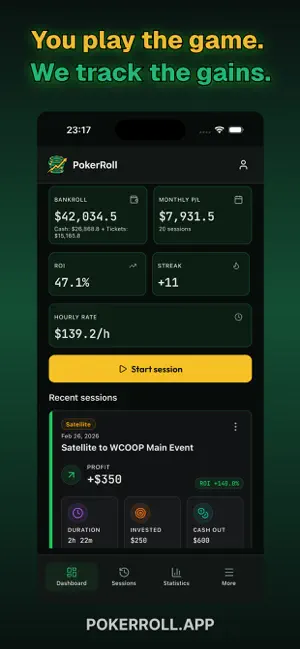 PokerRoll - Bankroll Tracker screenshot 1