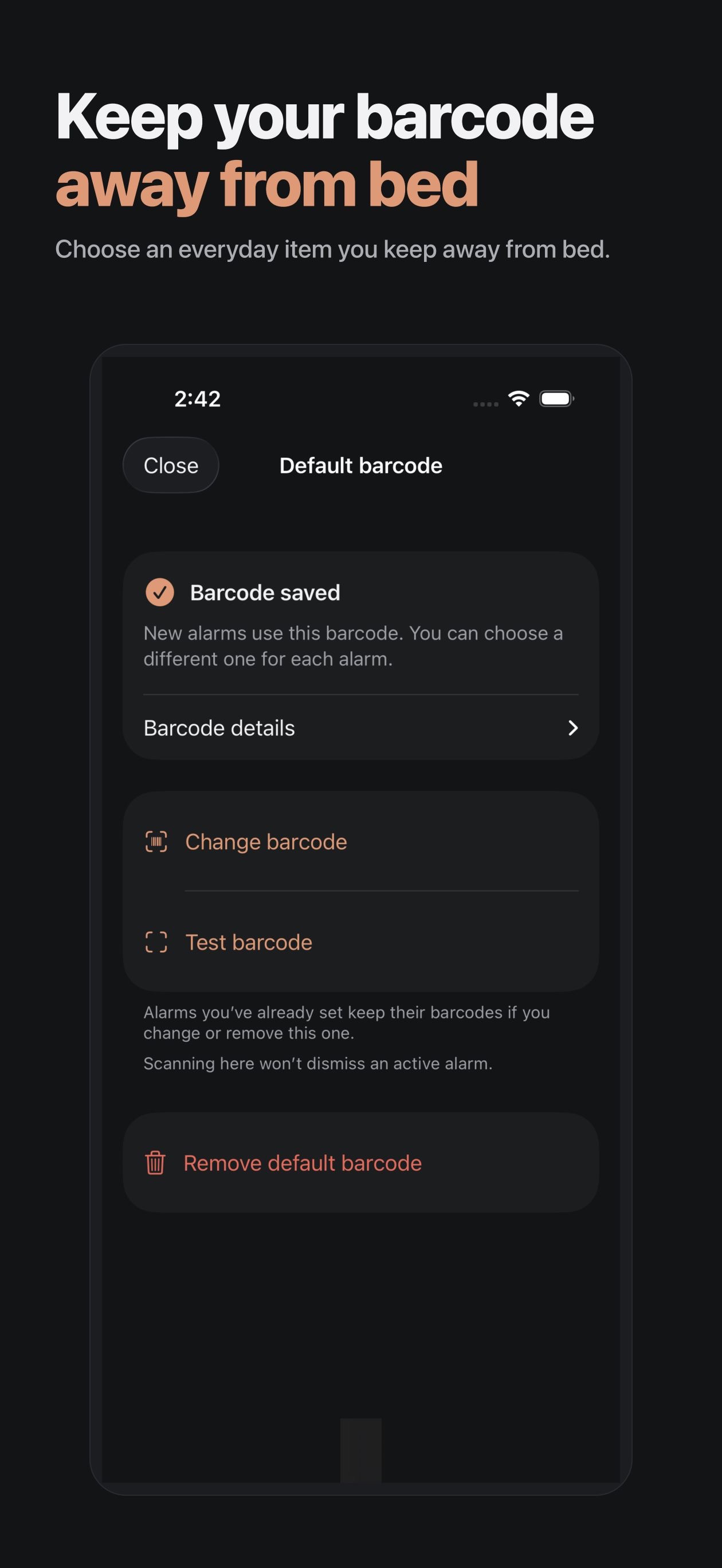 Screenshot 2 of MorrowStep: Barcode Alarm