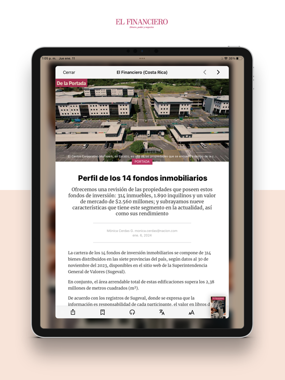 El Financiero Costa Rica iPad screenshot 5 - News app