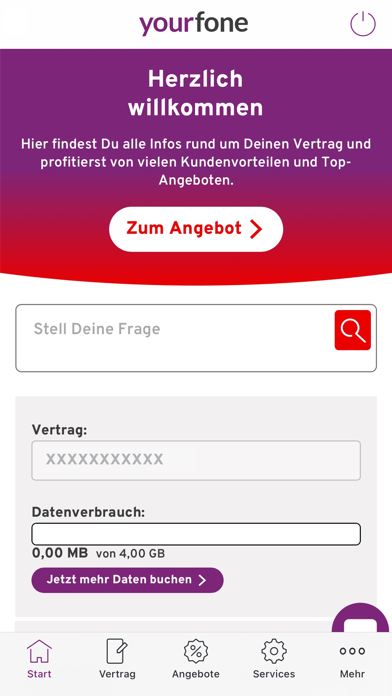 Screenshot #1 pour yourfone Servicewelt