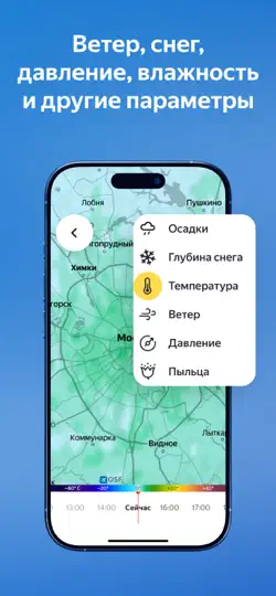 Скриншот Яндекс Погода — Карта осадков на iPhone 4