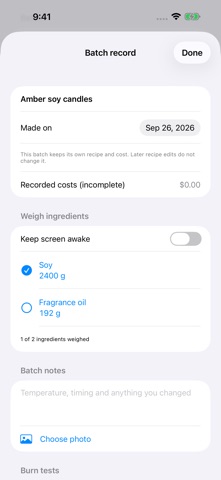 Candle & Soap Calculator Screenshot 3 of 6
