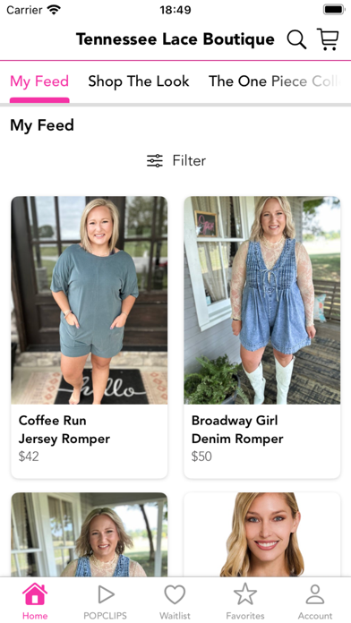 Tennessee Lace Boutique Screenshot