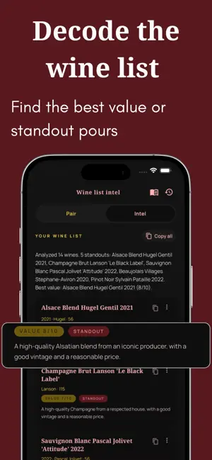 Corki: Wine Pairing & Intel screenshot 3