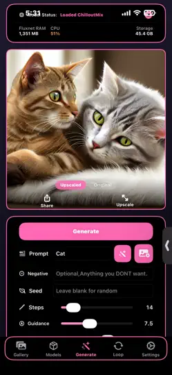 Captura de pantalla de Fluxnet en iPhone 1