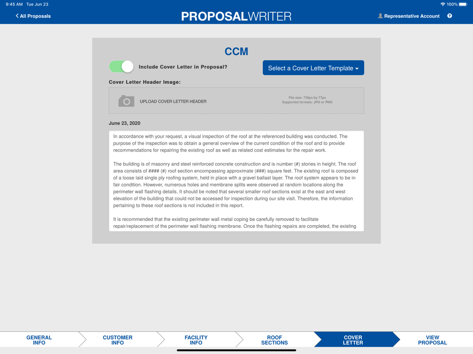 #4. Proposal Writer 4 (iOS) Podle: Carlisle Construction Materials Incorporated