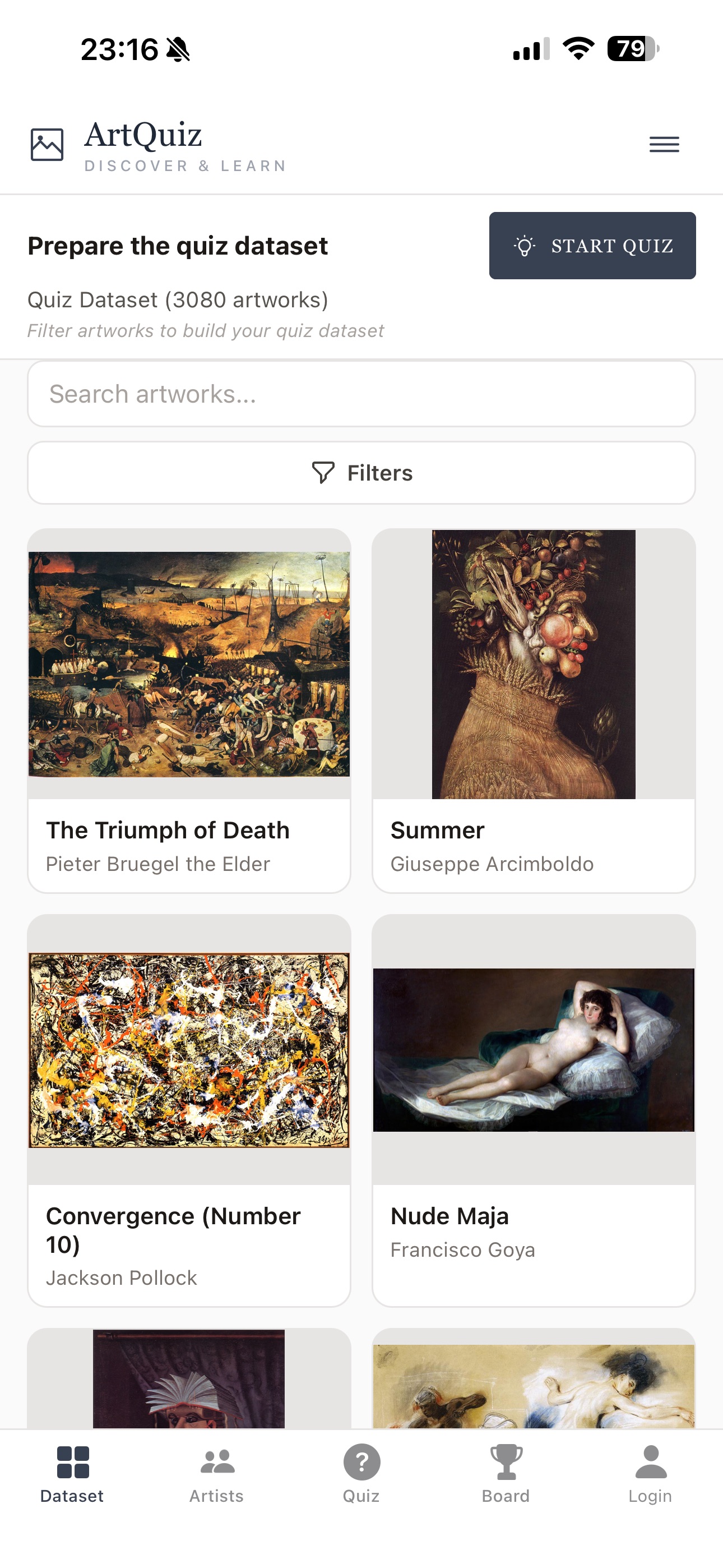 Screenshot 1 of ArtQuiz.net - Discover & Learn