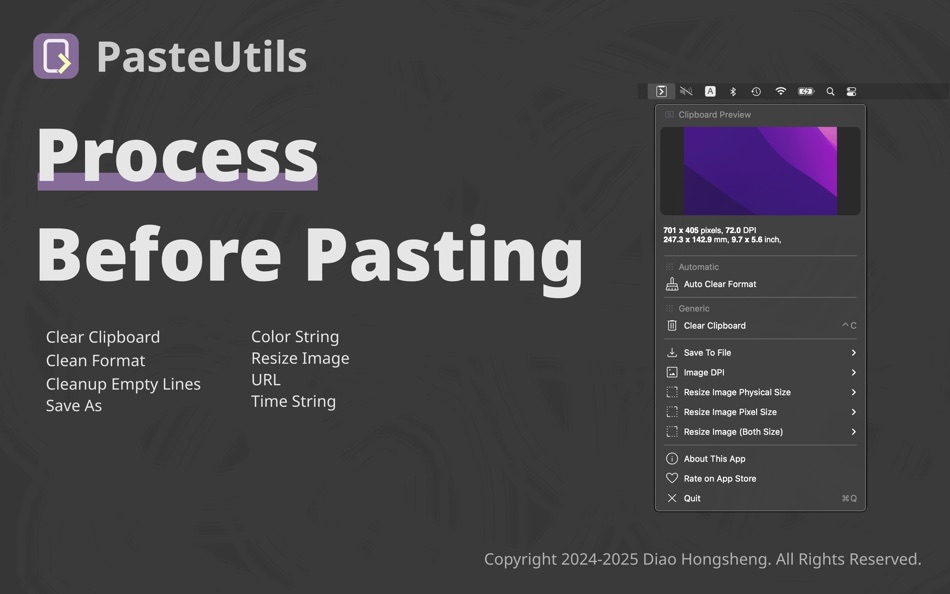 #2. PasteUtils (macOS) 来自: 鸿升 刁