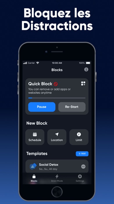 Screenshot #1 pour Block Apps, Sites & Focus