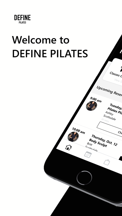 DEFINE Pilates AZ iPhone screenshot 1 - Health & Fitness app
